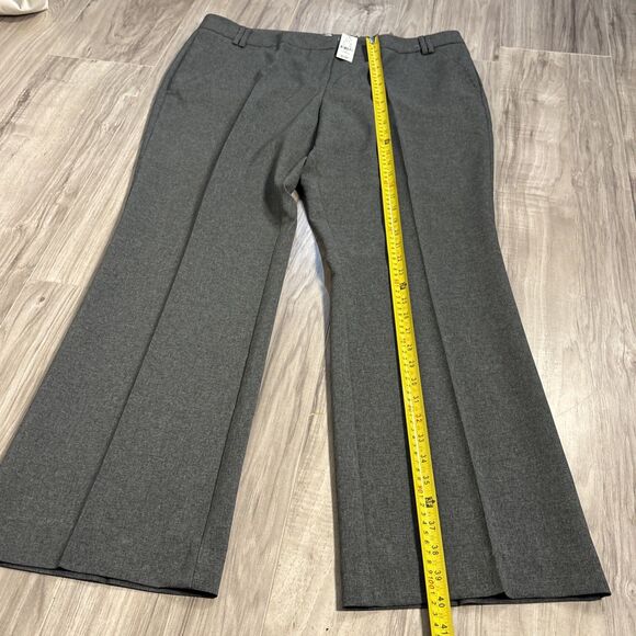 NWT New York Company Grey Front Crease Wide Leg Dress Work Pants Chic  Size 16 - Picture 6 of 9